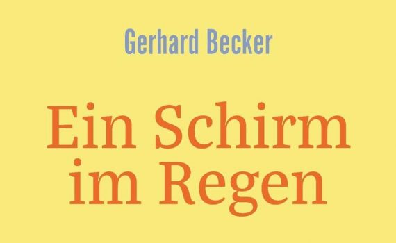 Ein Schirm im Regen